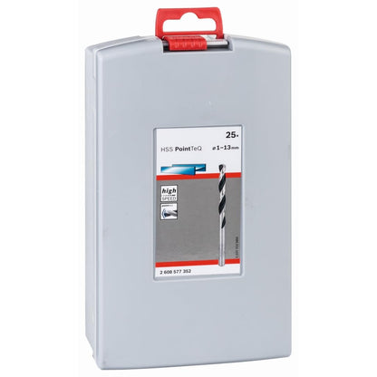 Bosch Professional 25tlg. HSS Spiralbohrer PointTeQ Set (für Metall, ProBox, Zubehör Bohrschrauber)