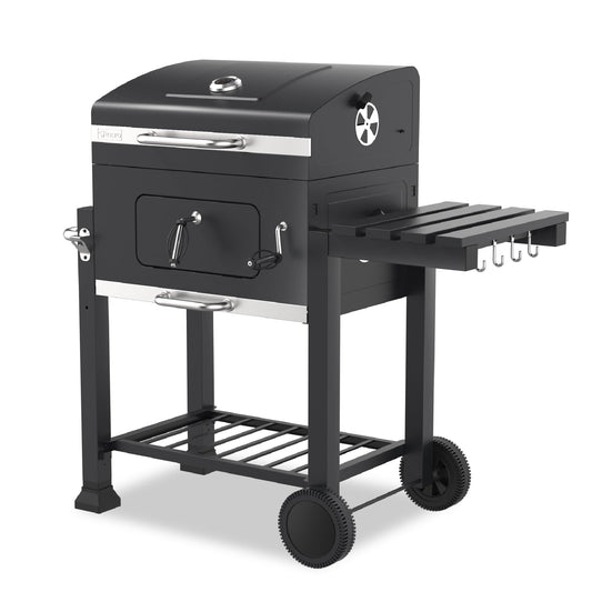 tepro Toronto Click Holzkohlegrill – Grillwagen mit Deckel