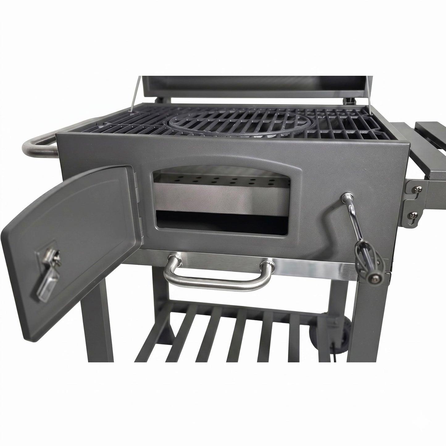 ACTIVA Holzkohlegrill Angular Guss – Gusseisenrost & Abdeckhaube