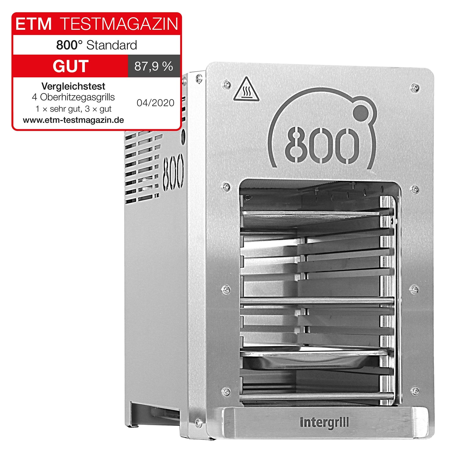 Intergrill 800° Oberhitzegrill Steakgrill – Edelstahl, 15,6 kg